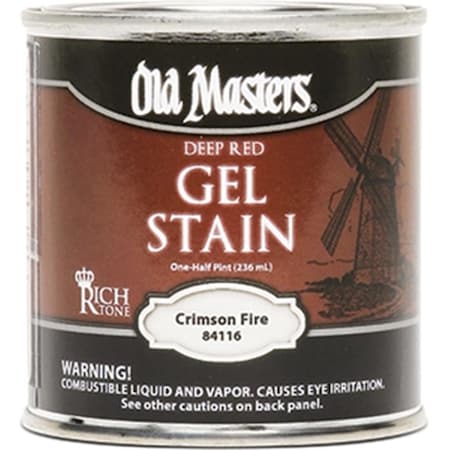 Gizmo 84116 0.5 Pint. Deep Red Crimson Fire Gel Stain GI3573749